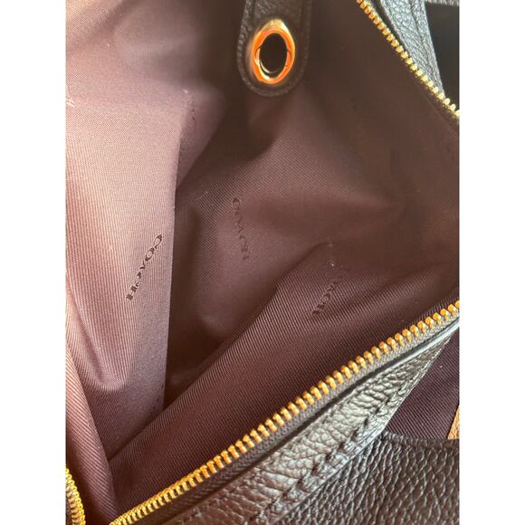 Coach Edie Legacy Woven Black Shoulder Purse- - Picture 7 of 12